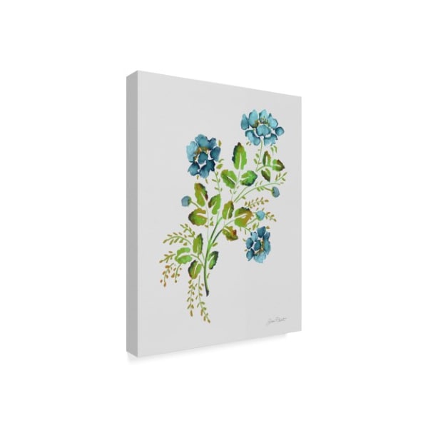 Jean Plout 'Wild Rose Blue 1' Canvas Art,24x32